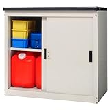 小型組立物置【90.7×49×83cm/簡単組立/鍵付き/ガレージ・ベランダ・軒下に】