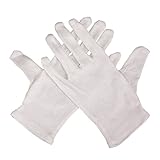 Keepjoy コットン手袋 心地よい肌触りの綿100%手袋 男女兼用 12双組 M サイズ (M)