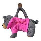 (ビグッド)Bigood ふわふわ 可愛い アニマルリュック ポケット ポシェット キッズ子供 バッグ カバン 女の子 男の子 ハンドバッグ 筆箱 ペンケースにも ローズ 犬