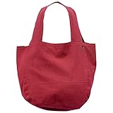 アトリエ・ヌイ l'atelier nuuit （アトリエヌイ） ウォッシュドコットン ラウンドバッグL ブリックレッド