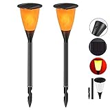 ソーラーガーデン炎のライト屋外防水102 LEDの通路の照明の風景の装飾自動オン/オフ懐中電灯白