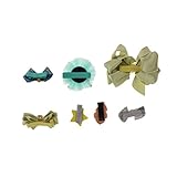 Lovoski 7個/セット　リボン　女の子　クラウン　蝶結び　ヘアクリップ　ヘアピン　髪飾り　髪留め　全5色 - 緑