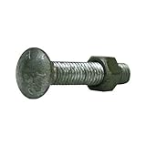 midwest air technologies 328503b 10 Pack, 3/8" x 2", Galvanized Carriage Bolt With Nut, [並行輸入品]