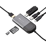ロジテック 画面 ON OFF機能搭載 ドッキングステーション USB Type C 接続 6in1 ハブ 変換アダプタ 4K LHB-LPMWP6U3SS