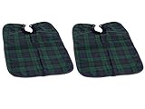 Medium Blue Tartan Tucker Bib x 2 by Care Home Superstore