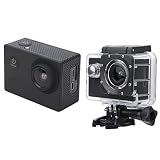 スポーツアクションカメラ、1080P 12MP WiFi防水カメラ、140°広角レンズ屋外スポーツビデオDVカメラ、900mAh充電式バッテリーおよびヘルメットアクセサリーキット付き