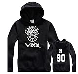 Fanstown kpop VIXXブラックHoodie with Gemペンダント+ Lomoカードブラックキャップ# 2