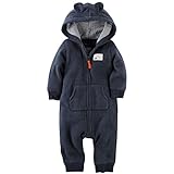 カーターズ ロンパース carter's 2015年秋冬 男の子用紺クマさんワッペン付き耳フードフリース地お出かけ用ジャンプスーツ (18months(7... [並行輸入品]