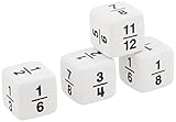 School Smart Fraction Dice - Set of 4 - White [並行輸入品]