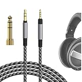 Geekria ケーブル ナイロン編組 互換性 オーディオコードゼンハイザー Sennheiser HD620S, HD599SE, HD599, HD598, HD598SE, HD560S, HD598SR, HD400Pro, HD579, HD569, HD550, HD505 ヘッドホンケーブル、2.5mm に適合する 3.0m