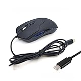 Type-C有線マウス 軽量 進む/戻るボタン LED 人間工学 4段階DPI調整 静音 多機種対応 マルチメディアキー付き パソコン/スマホ/タブレット/PC/Surface Go/Windows/Mac/Android/IOS/Chrome Os対応