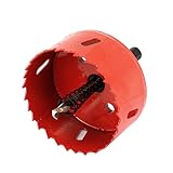 uxcell ホールソー　ドリルビット　ウッド製レッド　6mmツイストビット　70mm径