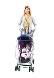 Comfy Baby Deluxe Weatherproof Rain Cover with Retractable Sun Shade and Large Easy-Access Window by
