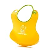 立体　防水　子供　ベビー　似せのシリカゲル　幼児　食事用スタイ　エプロン　よだれかけ　baby (小さい, イエロー)