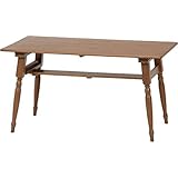 135ｃｍ幅 ダイニングテーブル 天然木突板仕様 ブラウン色