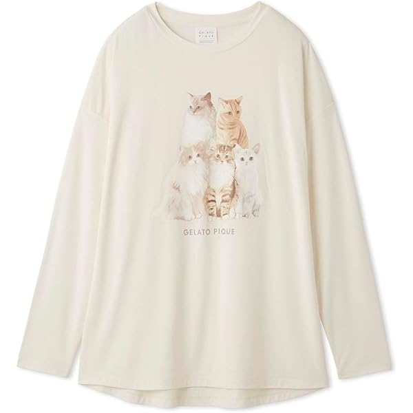 Amazon | ジェラートピケ レディース ベビモコCATジャガードプル