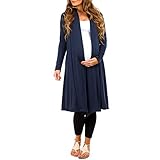 Rags and Coutureレディースロングドレープマタニティ、授乳カーディガンMade in USA US サイズ: L カラー: ブルー