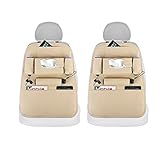 2パック車Backseat Organizer PUレザーwithキックマットオートシートバックプロテクター、ストレージポケットBackseat子キックガードシートカバーマルチポケット付き旅行ストレー
