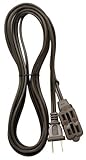 Voltec 01-00003 3-Outlet 2-Conductor SPT-2 Extension Cord, 9-Foot, Brown [並行輸入品]