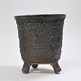 信楽焼 丸型深 盆栽・山野草鉢 6号鉢 幅18cm×奥行き18cm×高さ19cm