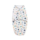 MOEKIBY おくるみ コットン 100% 赤ちゃん ベビー ブランケット アフガン かわいい ベビー スリーパー 寝袋 春夏秋冬用 子供用 赤ちゃん対応 【S/M森の動物たち】 (動物)