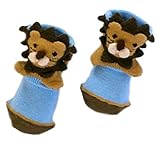 ベビー靴下 ベビーソックス ポップアップ靴下 ソックス 靴下 手つくり 日本製 出産祝い ギフト (ライオン)