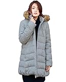 Angeliebe エンジェリーベ ウール ライク 起毛 ヘリンボーン フード 付き ダウン ママコート ＆ 3 WAY ケープ セット L グレー