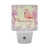 joyprint LED Night Light Tropical Flamingo Palm Tree Leaves、自動Senor Dusk to Dawnナイトライトプラグin子供ベビー女の子男