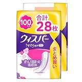 WHISPER ウィスパー うすさら吸水 100cc 28枚 (14枚×2パック) (尿漏れパッド 尿とりパッド 女性用)【中量用】