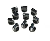 KAISH 10pcs Guitar AMP Effect Pedal Knobs Pointer Knob with Set Screw Black [並行輸入品]