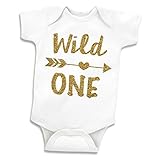 Baby Girls First Birthday Outfit, Wild One Bodysuit (12-18 Months) by Bump and Beyond Designs