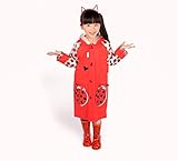 (ヘラサ)Herasa　レインコート　子供　カッパ　可愛い動物　女の子　男の子　ランドセル対応　ふかふかのバイザー付き　小学生 (XL, 赤)