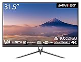 JAPANNEXT 31.5インチ モニター 4K UHD 3840x2160解像度 VA ディスプレイ (HDMI/USB-C 給電 (65W) / DisplayPort/スピーカー内蔵/VESA対応/ブルーライトカット) JN-V315UHDR-C65W