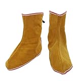 F Fityle 足カバー　革製　溶接保護靴　溶接　防護用　やけど対策　耐熱　火の粉　防護具