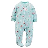 カーターズ Carter's ロンパース マイクロフリース カバーオール 足つき 長袖 女の子 ポリエステル100% 秋冬 Microfleece Zip-Up Sleep & Play 9M (67