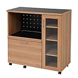 JKプラン キッチンワゴン ナチュラルブラック 90×41.5×89.5cm FAP-1022-NABK