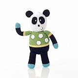 Pebbleフェアトレード、Hand Made Rattle – Spottyパンダ