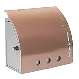 郵便ポスト 郵便受け ラッセル 鍵付き ブラウン 鍵付 取出し扉の仕様:左開き