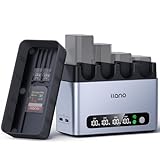 llano LP-E6/LP-E6N/LP-E6NH カメラバッテリー 充電器 PD65W 四つ充電 LP-E6チャージャー 急速充電 スマホ給電可 LED残量表示 アルミ合金製 マグネティックカバー付き SDもTFカード収納可 USB-C for EOS R/EOS 6D/EOS 60D/EOS R6 Mark II/EOS 80D/EOS 90D/EOS 5D Mark IVなど CM4