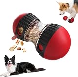 Yoseka 犬 おもちゃ ボール おやつボール 給餌おもちゃ 犬 知育玩具 餌入れ おやつの分配器 犬 知育トイ 早食い防止 餌入れ 運動不足解消 ストレス解消 インタラクティブおもちゃ 耐久性 （赤）