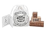 Wooden Story ウドゥン・ストーリー On My Mind(フランネルバック付きメッセージ・ブロック):Peace, Love
