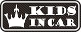 【3M　1080-CF12使用】KIDS IN CARマグネット　カーボンタイプ　(ホワイト)