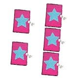 Totority 5個 スパンコールノート ノートブックギフト キッズノート キラキラノート リバーシブル スパンコール ノート 女の子 ジ