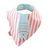 Ochine スタイ 赤ちゃん ビブ よだれかけ コットンブレンド ふわふわ スナップ 三角タイプ かわいい ベビー ビブ 二つボタン調整 出産祝い ワンサイズ 0-1歳設定 29*22cm