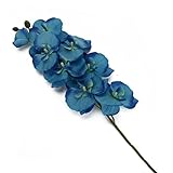 8本の人工フェイクフラワーバタフライオーキッド胡蝶蘭人工シルクフラワーフラワーホームウェディングパーティーの装飾（紫）