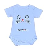 Karchi 　ベビー用ロンパース　カバーオール　　子供動物猫プリント連体服 　 男女兼用 　　男の子用 　　女の子用 　半袖子供連体服　 春夏 可愛い ベビ用連体服 　 柔らかい おしゃれ 　新生児