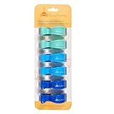 Qav Juh Stroller Pegs Clips 6 Pack 大きく開くベビーカークリップ6個セット (男ブルー)