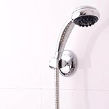 メタル シャワー フック 強力吸盤でがっちり固定 角度調整可能 クリーニングクロス付き (シルバー,シルバー)