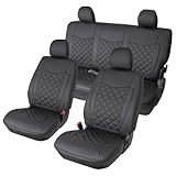 TRISTAR'S [ハイエース レジアスエース 200系 S-GL スーパーGL専用 1型～8型 対応] フロント・セカンド用 シートカバー (ブラックステッチ)