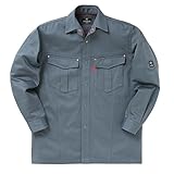 KURODARUMA(クロダルマ) 長袖シャツ 綿 100% 国内生地 リラックスカット グレー L